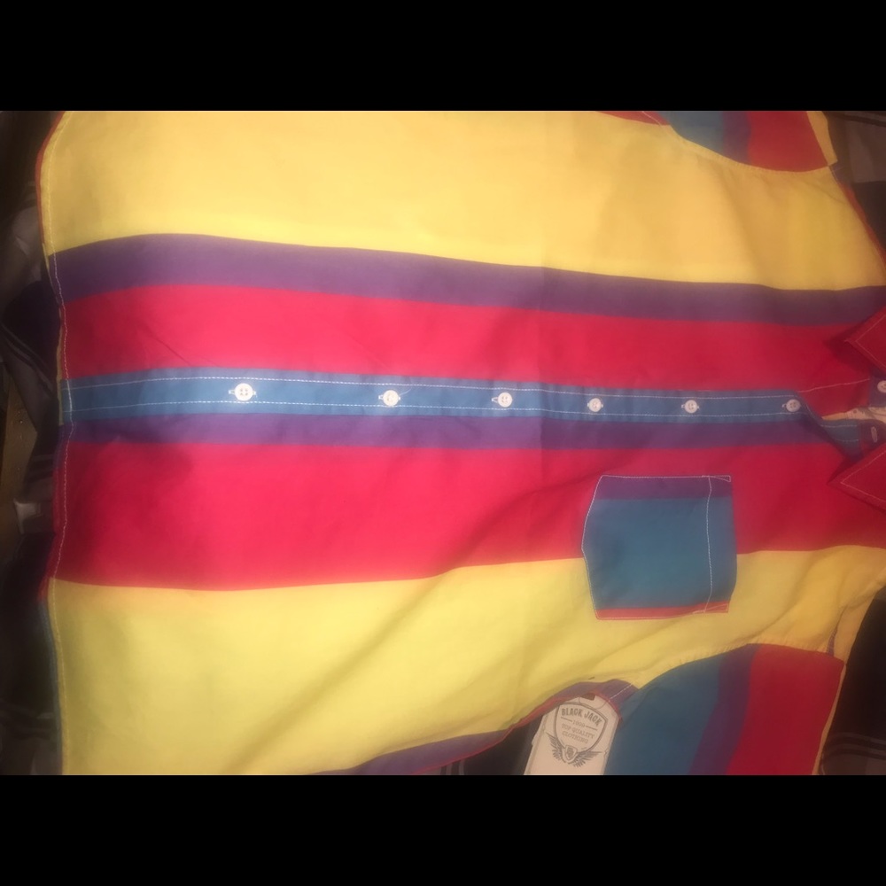 Bright Color Button Down Shirt! - Picture 2 of 3